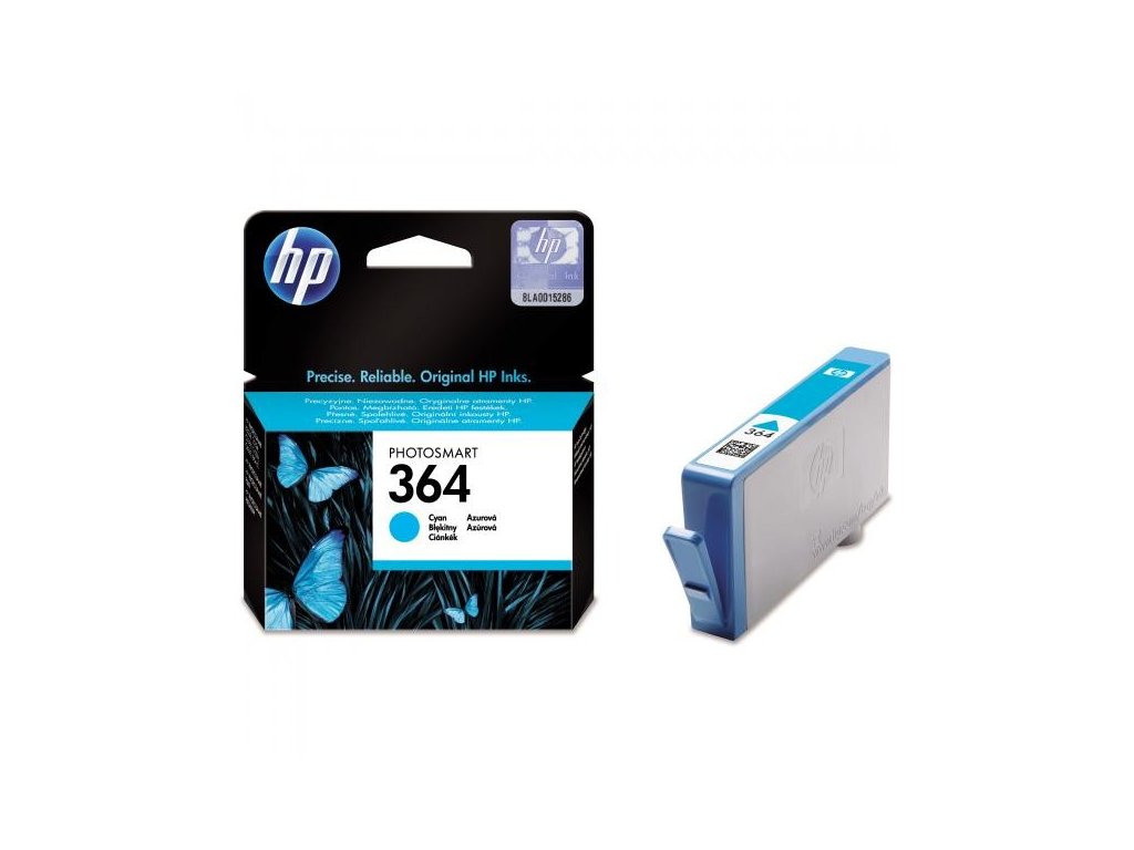 HP originál ink CB318EE, HP 364, cyan, blister, 300str.