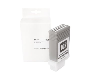 Renovovaná atramentová náplň 0894B001, PFI102MBK, 130ml listov pre tlačiarne Canon (BULK), matte