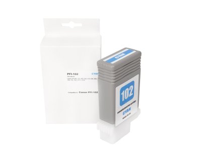 Renovovaná atramentová náplň 0896B001, PFI102C, 130ml listov pre tlačiarne Canon (BULK)