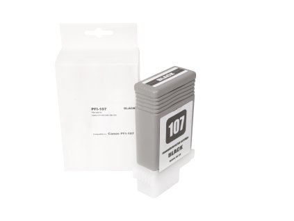 Renovovaná atramentová náplň 6705B001, PFI107BK, 130ml listov pre tlačiarne Canon (BULK)
