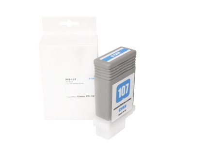 Renovovaná atramentová náplň 6706B001, PFI107C, 130ml pre tlačiarne Canon (BULK)