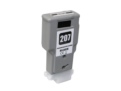 Renovovaná atramentová náplň 8789B001, PFI207BK, 300ml listov pre tlačiarne Canon (BULK)