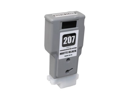 Renovovaná atramentová náplň 8788B001, PFI207MBK, 300ml listov pre tlačiarne Canon (BULK), matte
