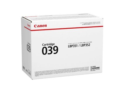 Canon originál toner 039 BK, 0287C001, black, 11000str.