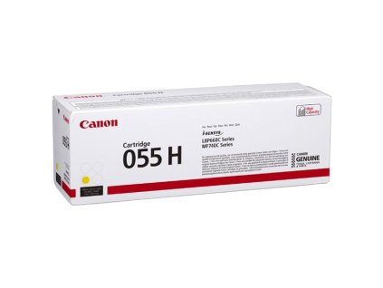 Canon originál toner 055 H Y, 3017C002, yellow, 5900str., high capacity