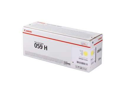 Canon originál toner 059 H Y, 3624C001, yellow, 13500str., high capacity
