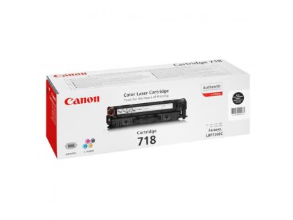 Canon originál toner 718 BK, 2662B002, black, 3400str.