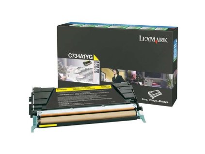Lexmark originál toner C734A1YG, yellow, 6000str., return