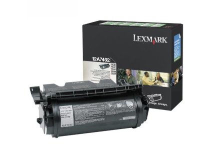 Lexmark originál toner 12A7462, black, 21000str., return
