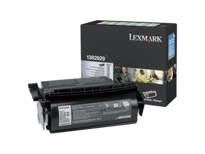 Lexmark originál toner 1382929, black, 17600str., label application, return