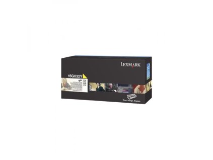 Lexmark originál toner 15G032Y, yellow, 15000str., high capacity
