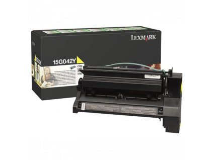 Lexmark originál toner 15G042Y, yellow, 15000str., return