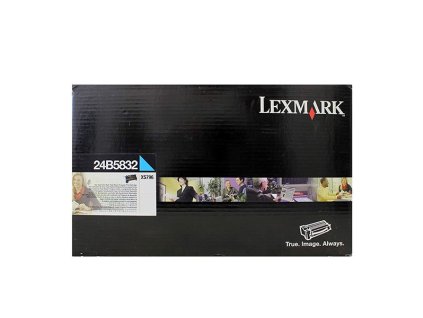 Lexmark originál toner 24B5832, cyan, 18000str., extra high capacity, return