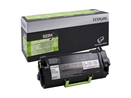 Lexmark originál toner 52D2H0E, 522HE, black, 25000str.