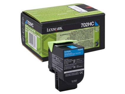 Lexmark originál toner 70C2HC0, cyan, 3000str., high capacity, return