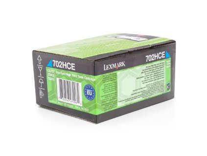 Lexmark originál toner 70C2HCE, cyan, 3000str.