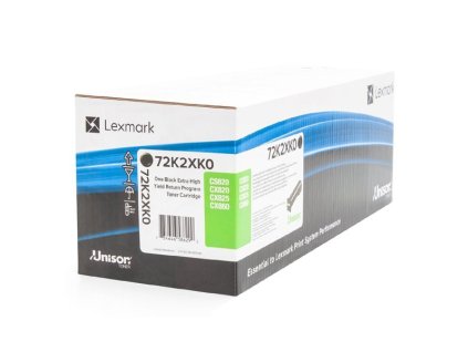 Lexmark originál toner 72K2XK0, black, 33000str., extra high capacity, return