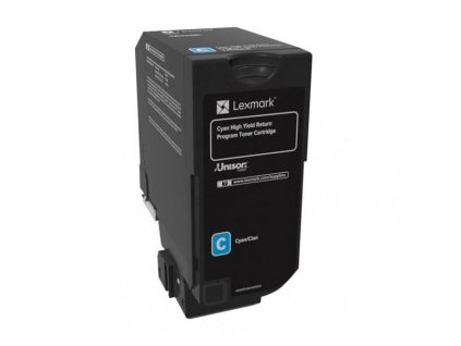 Lexmark originál toner 74C2HC0, cyan, 12000str., high capacity
