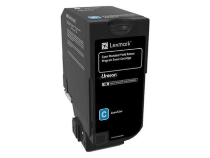 Lexmark originál toner 74C2SC0, cyan, 7000str., return