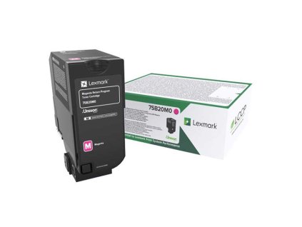 Lexmark originál toner 75B20M0, magenta, 10000str., return