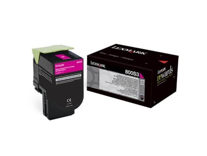 Lexmark originál toner 80C0S30, magenta, 2000str.