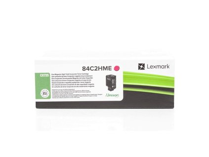 Lexmark originál toner 84C2HME, magenta, 16000str., high capacity, return