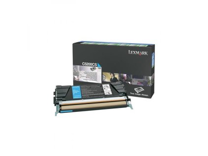 Lexmark originál toner C5200CS, cyan, 1500str., return