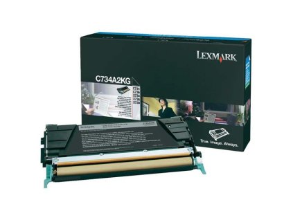 Lexmark originál toner C734A2KG, black, 8000str.