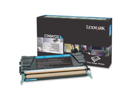 Lexmark originál toner C746A1CG, cyan, 7000str., return