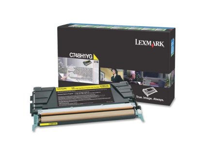 Lexmark originál toner C748H1YG, yellow, 10000str., high capacity, return