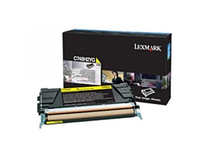 Lexmark originál toner C748H2YG, yellow, 10000str., high capacity