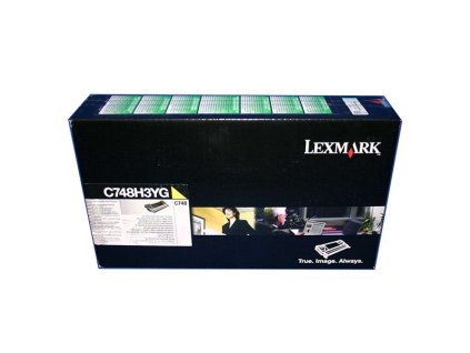 Lexmark originál toner C748H3YG, C748, yellow, 10000str.