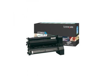 Lexmark originál toner C7700CS, cyan, 6000str., return