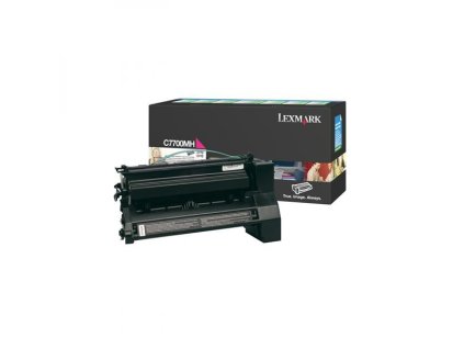 Lexmark originál toner C7700MH, magenta, 10000str., return