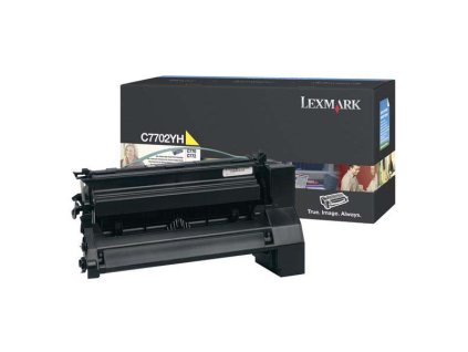 Lexmark originál toner C7702YH, yellow, 10000str., high capacity