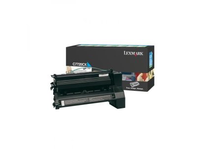 Lexmark originál toner C7720CX, cyan, 15000str., return