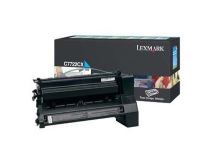 Lexmark originál toner C7722CX, cyan, 15000str.