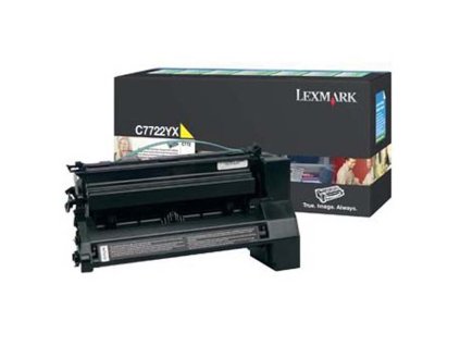 Lexmark originál toner C7722YX, yellow, 15000str.