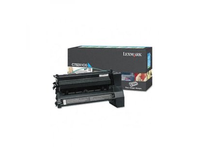 Lexmark originál toner C782X1CG, cyan, 15000str., return