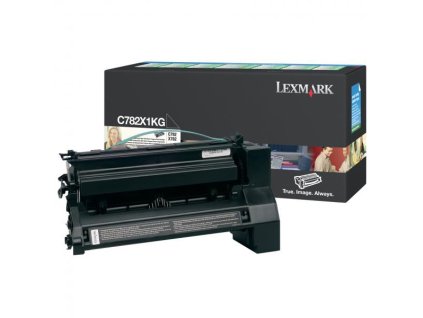 Lexmark originál toner C782X1KG, black, 15000str., return