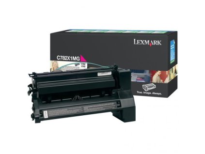 Lexmark originál toner C782X1MG, magenta, 15000str., return