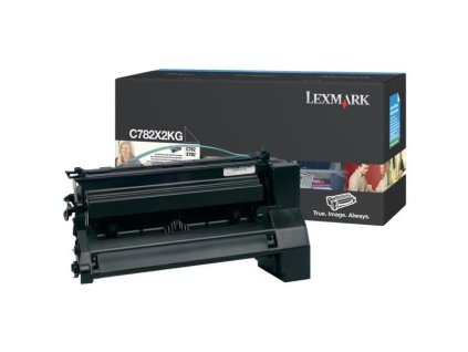 Lexmark originál toner C782X2KG, black, 15000str., extra high capacity