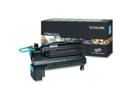 Lexmark originál toner C792A1CG, cyan, 6000str.