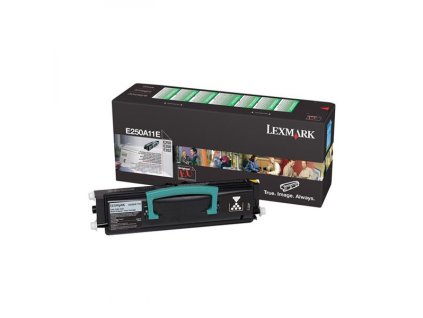 Lexmark originál toner E250A11E, black, 3500str., return
