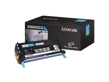 Lexmark originál toner X560H2CG, cyan, 10000str.