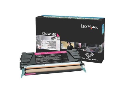Lexmark originál toner X746A1MG, magenta, 7000str., return