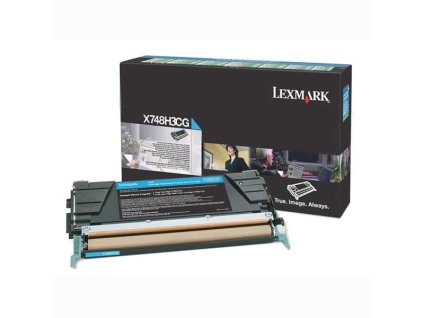 Lexmark originál toner X748H3CG, cyan, 10000str., high capacity