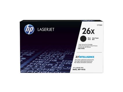 HP originál toner CF226X, HP 26X, black, 9000str., high capacity, 930g