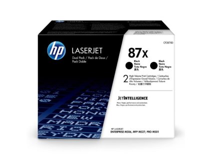 HP originál toner CF287XD, HP 87X, black, 36000 (2x18000)str., dual pack, 2x2,7 kg