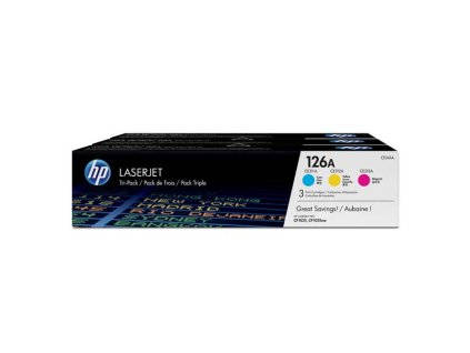 HP originál toner CF341A, HP 126A, CMY, 1000str., 900g, 3ks